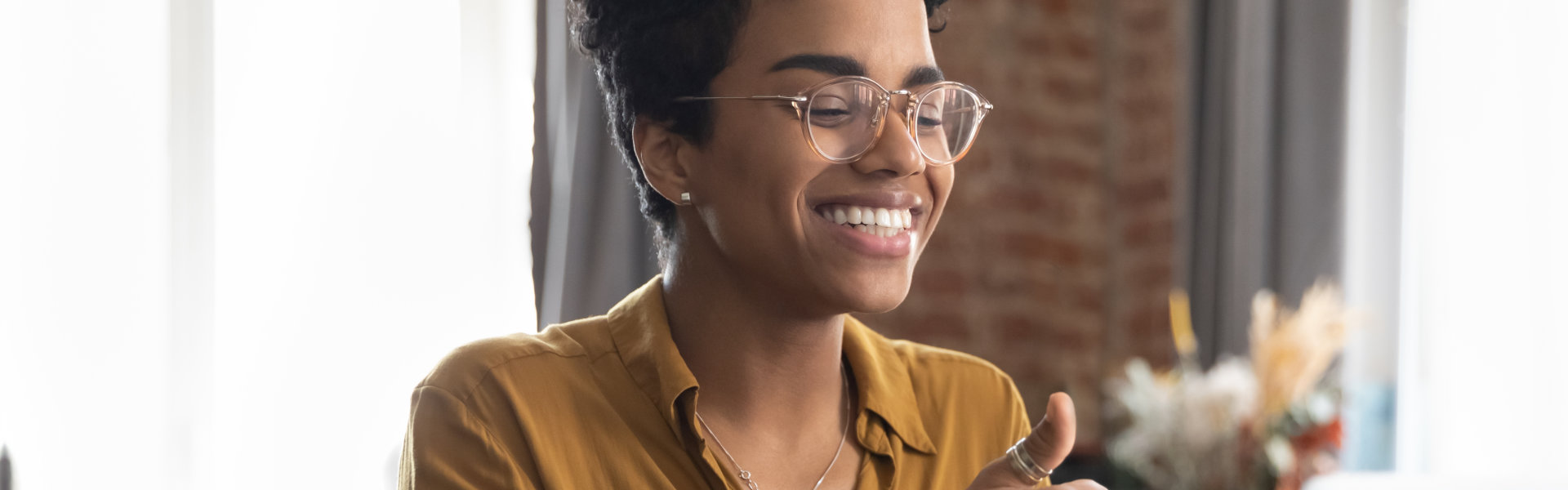 Woman holding phone