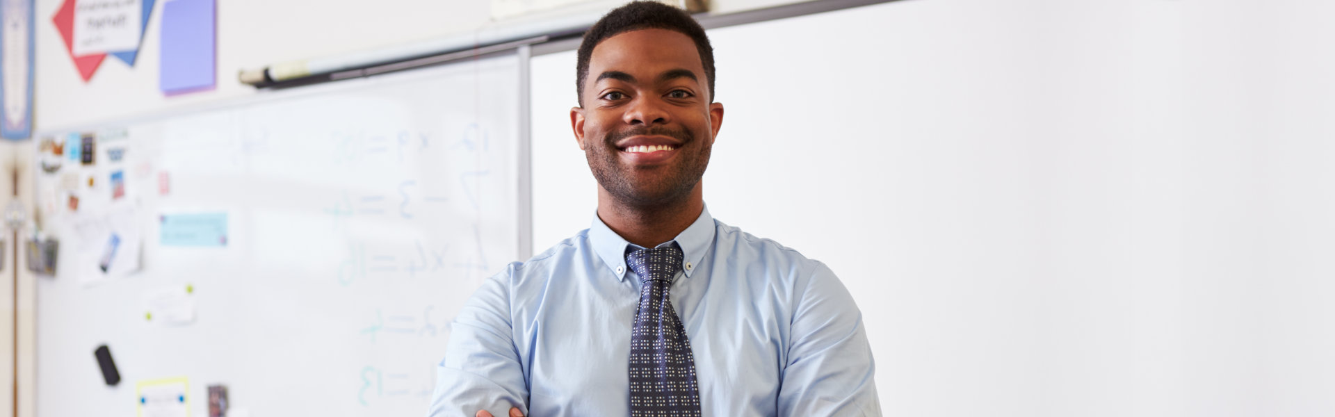 Smiling male teacher